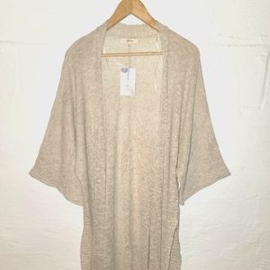 NWT Anthropologie Peyton Primrose Linen Cardigan Open Front , Side Slits